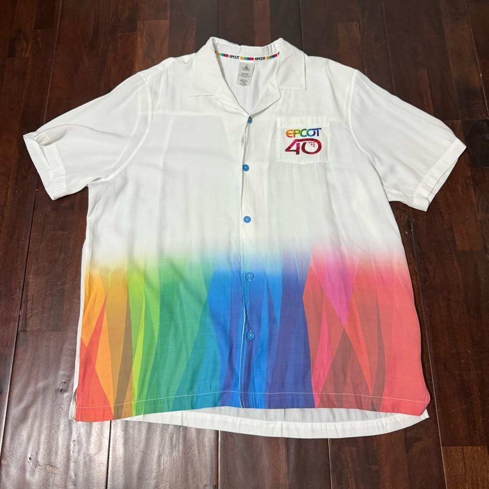 Disney Parks Epcot 40 Button Up Shirt Men’s Size Xxl
